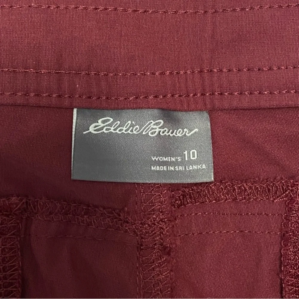 Women's Eddie Bauer Rolled Hem Bermuda Shorts 10‎ Burgundy Red Casual Outdoor